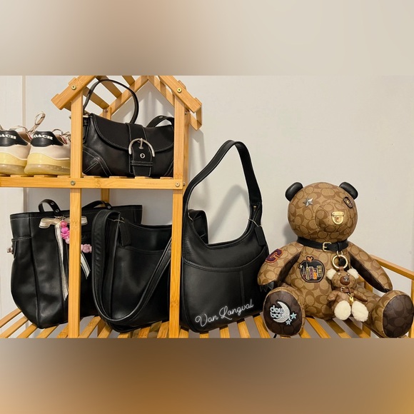 ❌SOLD FB❌ 100% Authentic Vintage/ Y2K GALLERY LUNCH BLACK LEATHER BAG #8E92 - Picture 9 of 12